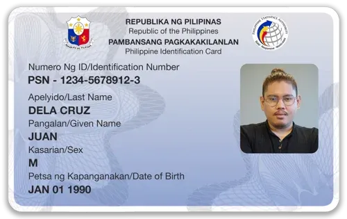 Philippine National ID Card mockup