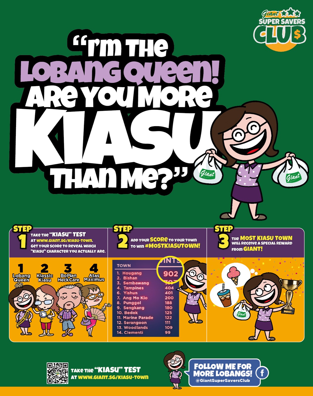 Aunty Lobang Queen, the character Construct Digital created to voice Giant Singapore's Facebook presence