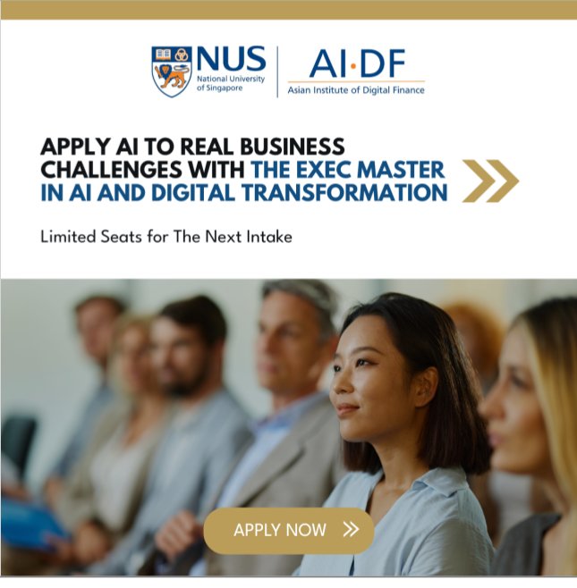 NUS AIDF Executive Master in AI and Digital Transformation campaign ad