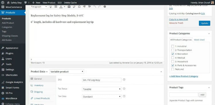 wordpress woocommerce product page