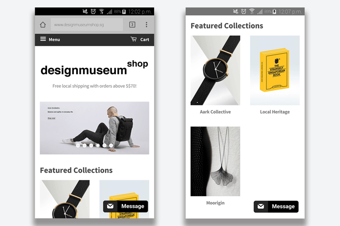 Mobile_view_of_Design_Museum_Shop_website