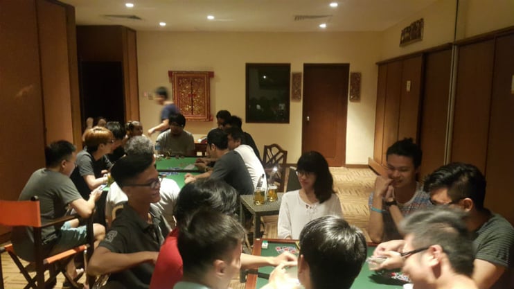 UNO and Poker tournaments inside the mahjong room