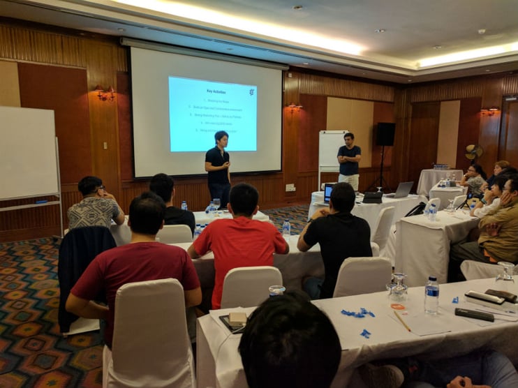 Alfred and Charan led the team planning at Bintan Lagoon Resort