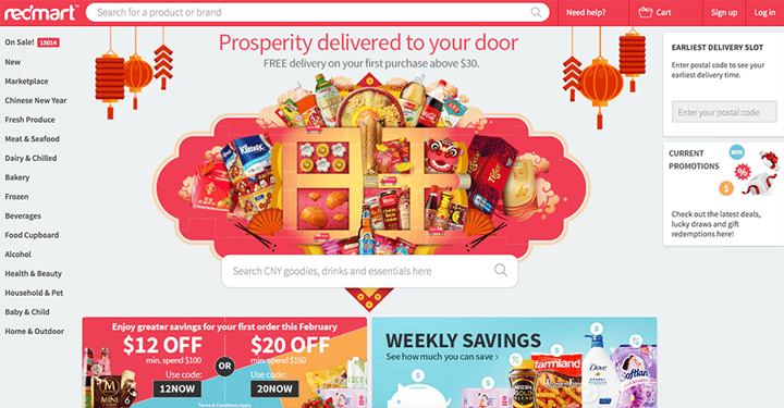 Redmart is an online grocery store in Singapore