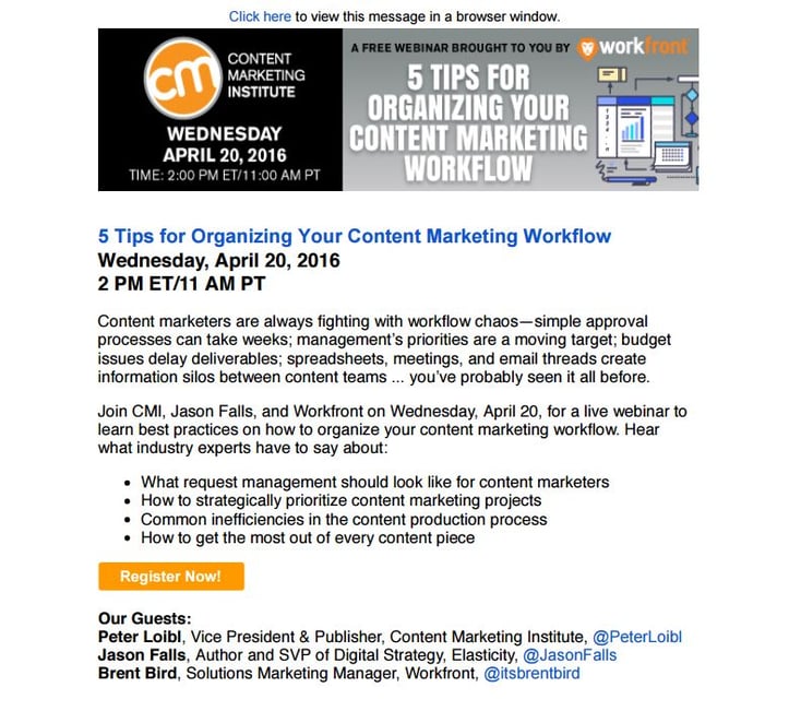 B2B_email_marketing_example_from_Content_Marketing_Institute