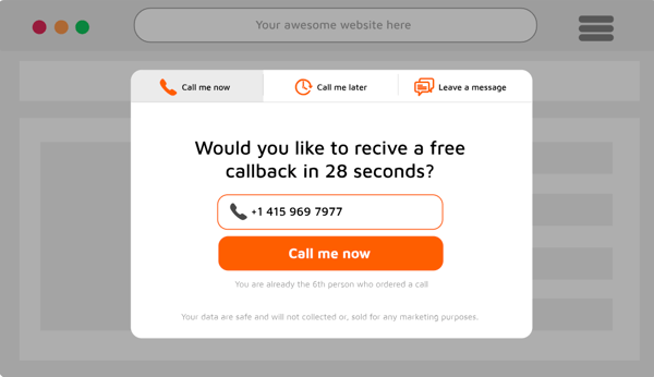 CallPage Web-to-Call CTA