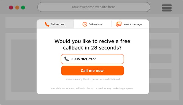 CallPage Web-to-Call CTA