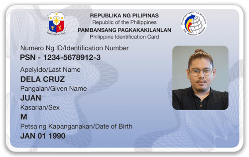 Philippine National ID - Card mockup