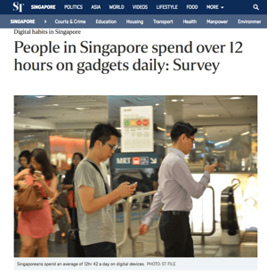 singaporeans spend half time 12 hours digital media