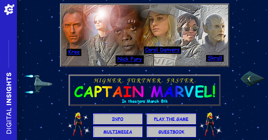 Captain Marvel 1990 Website Social