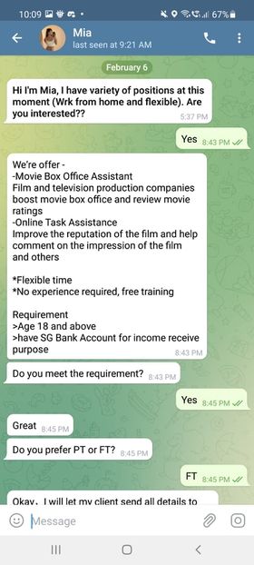 How Telegram task scams work, based on our own experience